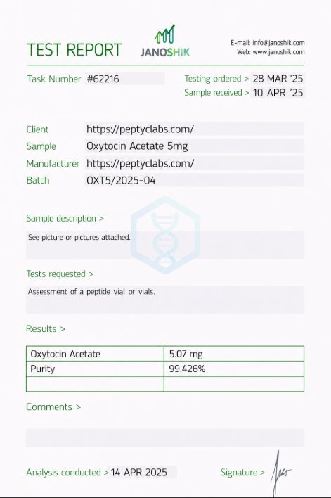 Oxytocin Acetate 5mg COA